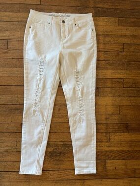 Vanilla Star White Ripped Skinny Jeans